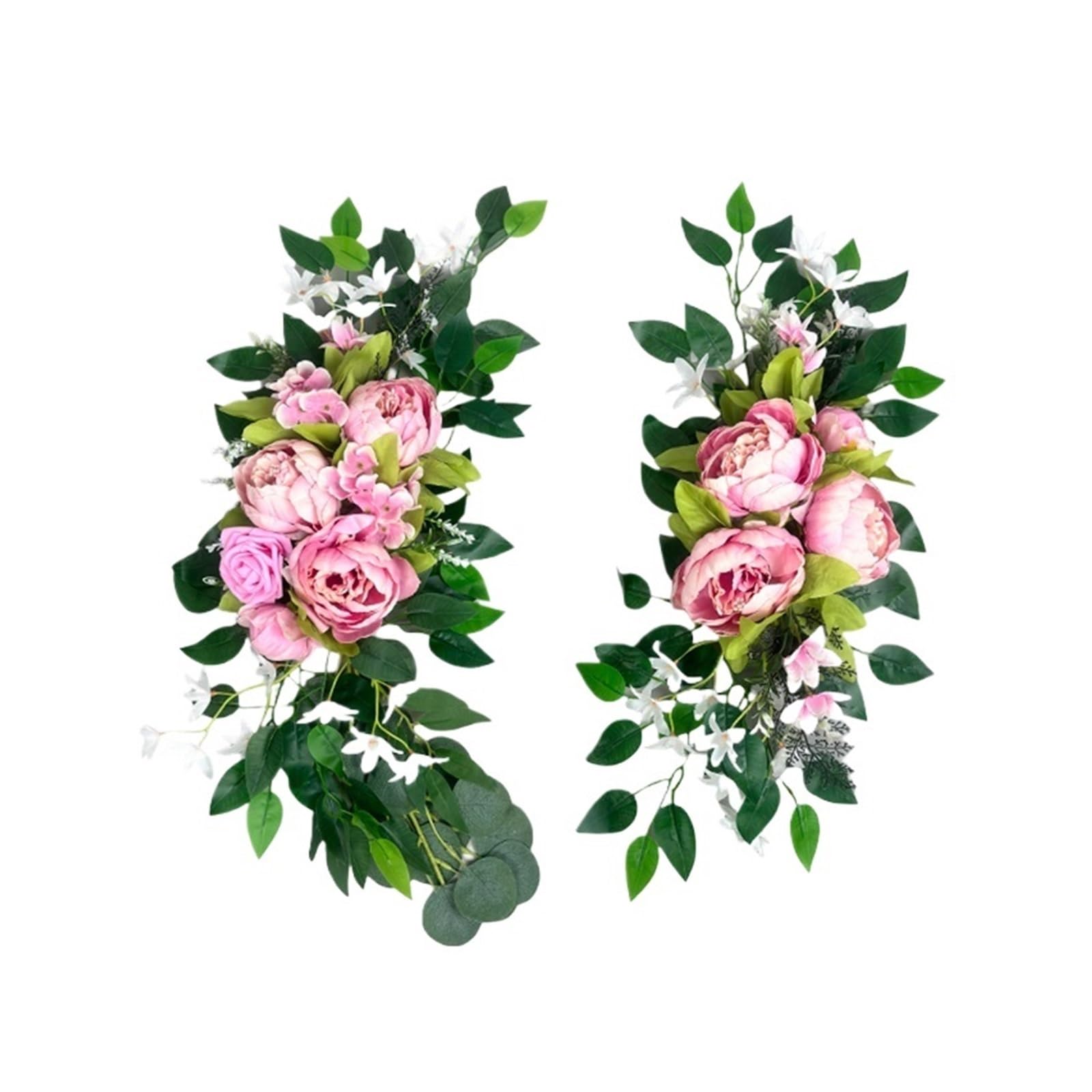 Casetlong 1set Artificial Flowers Wedding Garland Drapes For Decorations(Pink)