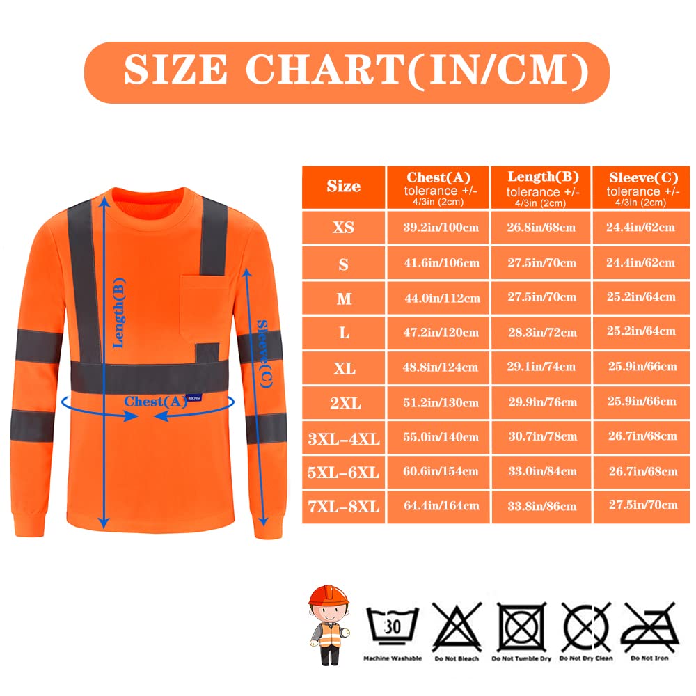 AYKRM Avertissement Chemise Manches Longues Avertissement t - Shirt Avertissement Protection Workwear