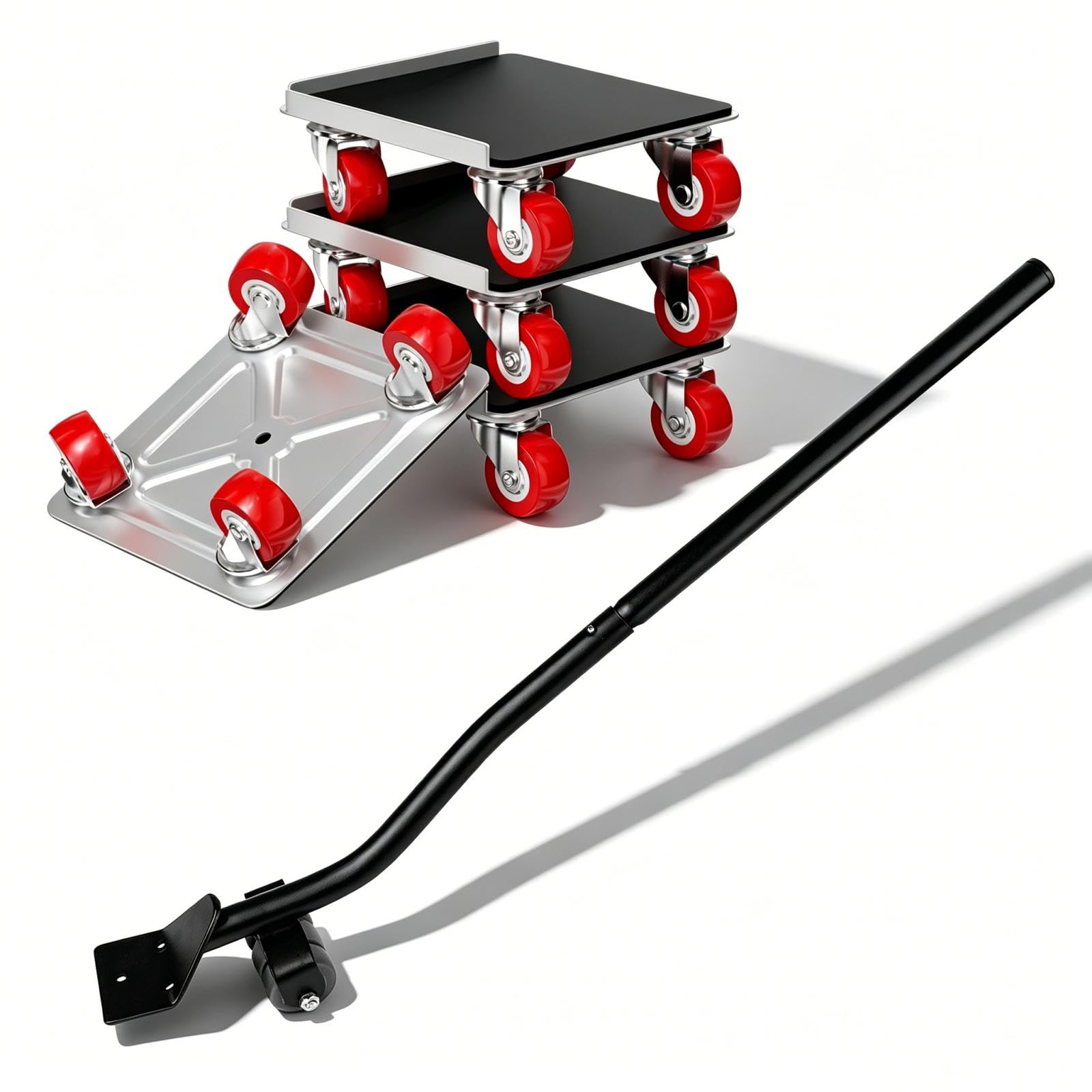 Kit Sollevatore Mobili, Carrello per Mobili, Kit Spostamento Mobili con Sollevatore, 4 Ruote Girevoli 360°, Rotelle per Spostare Mobili per Spostare Diversi Mobili Pesanti, Carico 300kg
