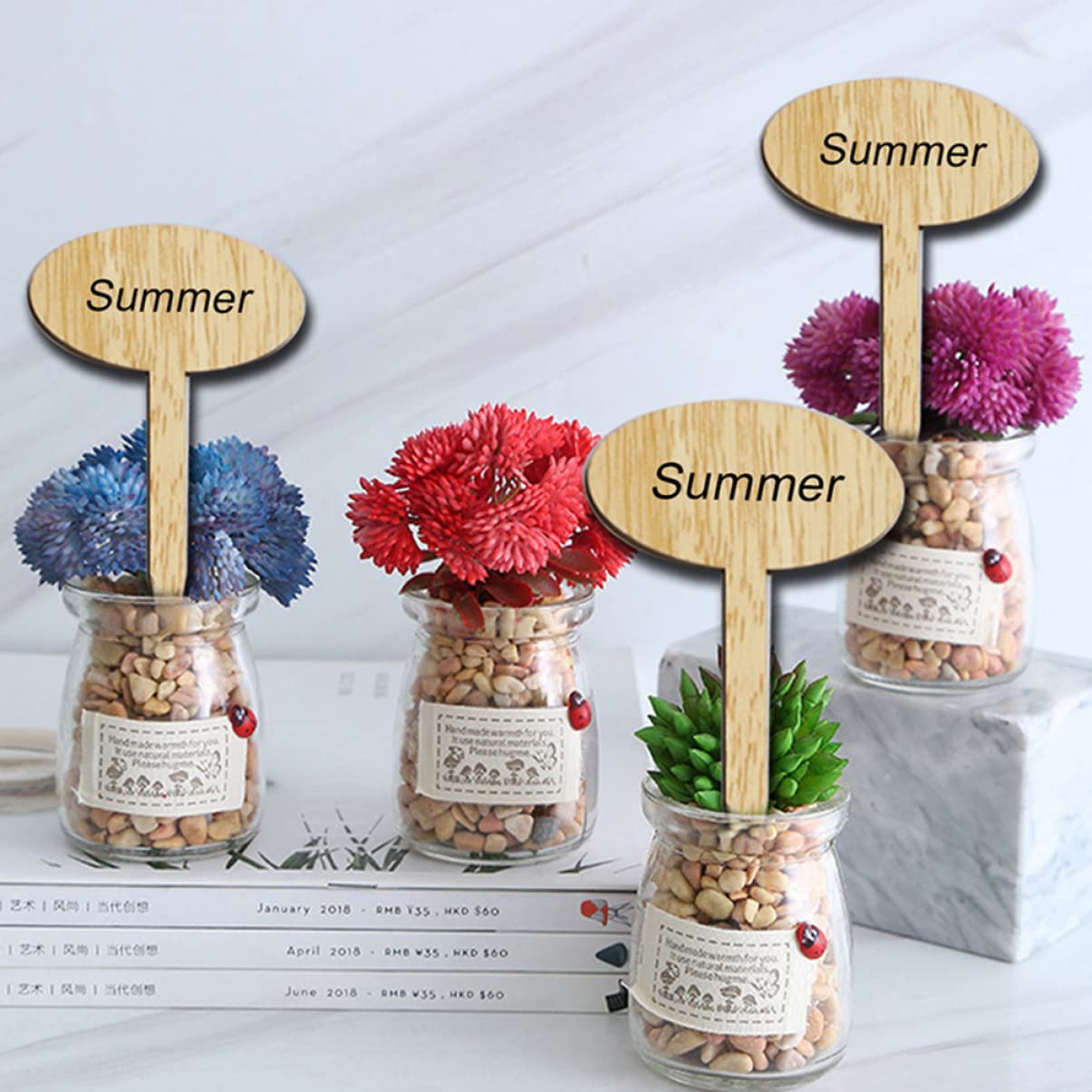 BESPORTBLE Lot De 3 Marqueurs Détiquettes De Jardin En Bois Faciles À Lisser Réutilisables Pour Lartisanat En Classe Décoration Dintérieur 50 Pièces X 3