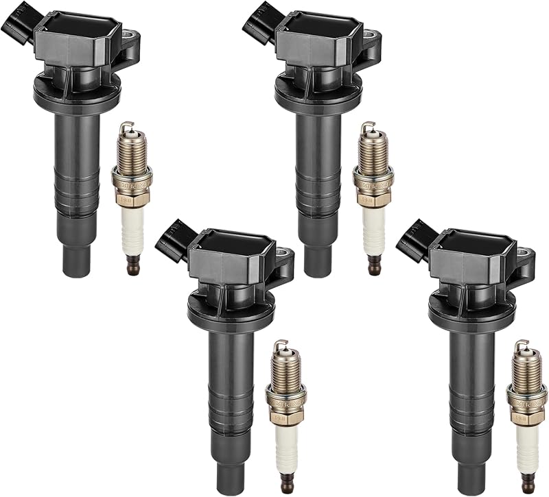 Kit de bobinas de ignição UF247 e velas 4503 BDFHYK para Toyota Corolla – 8 peças
