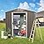 Dyncan Durable and Secure 8ft x 4ft Outdoor Metal Storage Shed with Window, Iron Frame, Gray