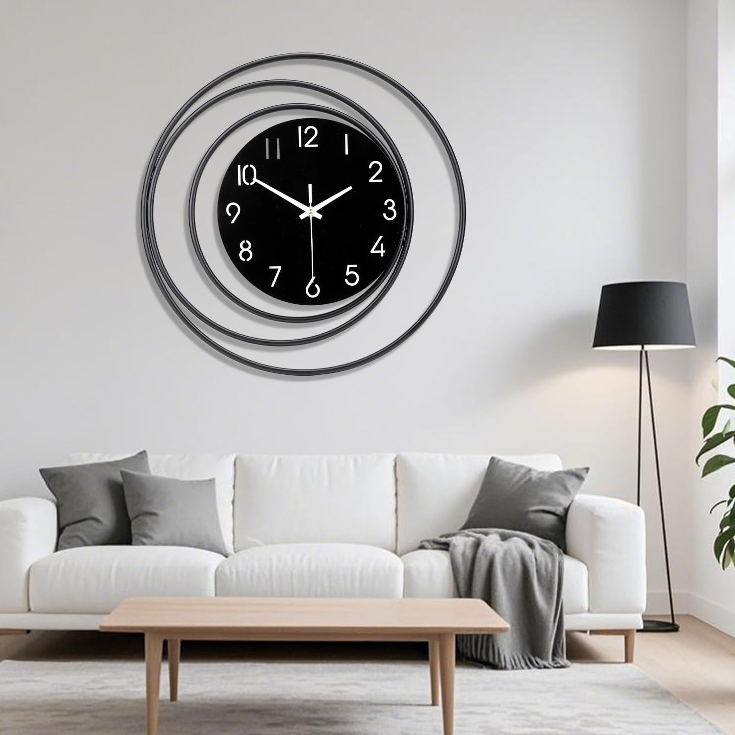 Horloge murale pour salon et cuisine moderne créant une ambiance zen et chaleureuse