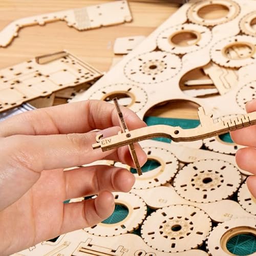 Miniatura 7 de Luminda Rompecabezas de madera 3D para adultos, kits de modelo de tren de vapor mecánico de bricolaje, modelo coleccionable de locomotora clásica a