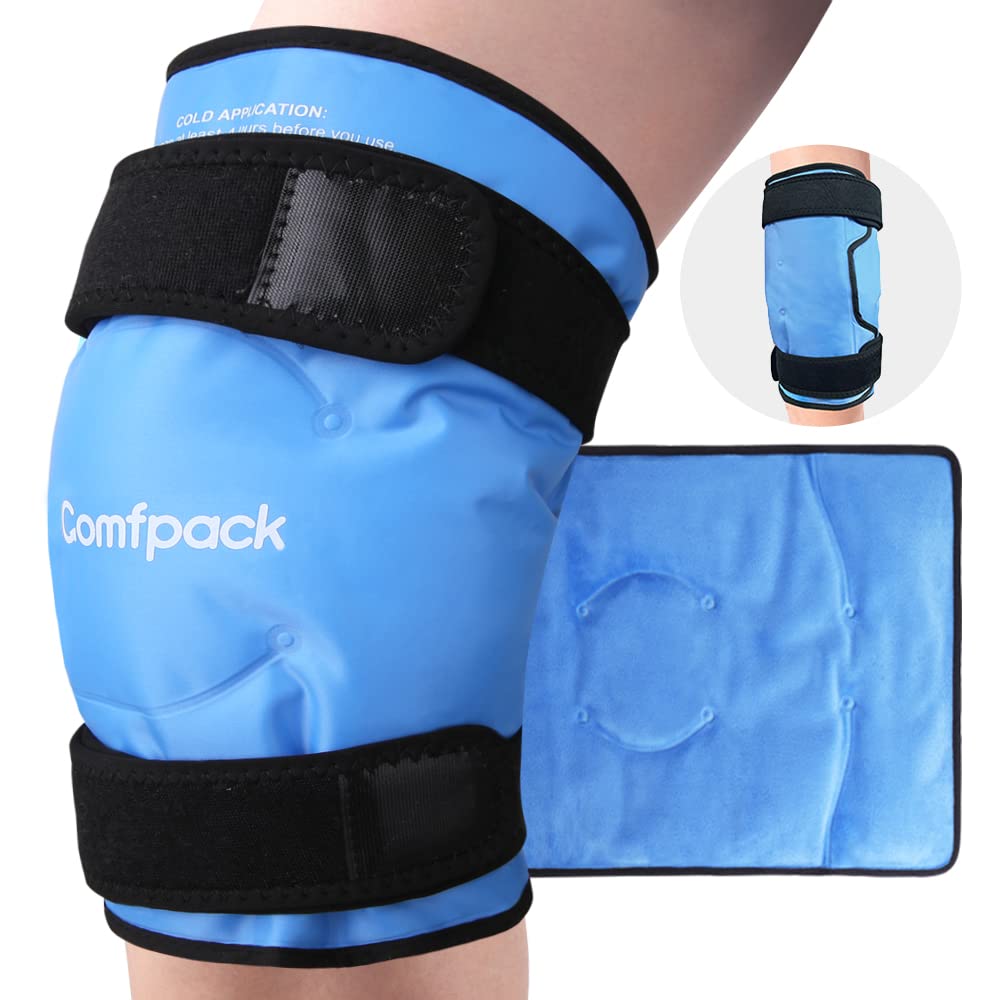 Large Ice Pack for Knee Pain Relief, Flexible Reusable Wrap After Surgery,Cold Pack for Sports Injuries, Swelling, Arthritis, Meniscus Tear,ACL, Pain Relief for Leg, Shoulder, Elbow, Ankle