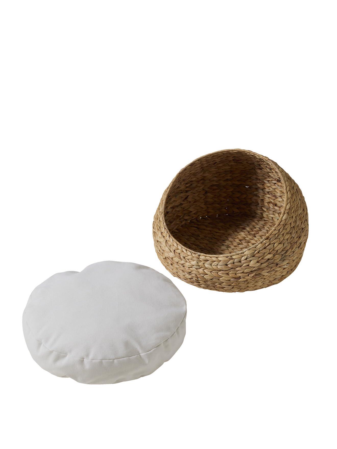 VERTBAUDET Panier Ovale pour Chat Et Chien Métal Déhoussable Beige TU
