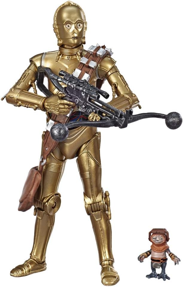 Star Wars The Black Series C-3PO and Babu Frik 6-inch Scale Action Figure 2-Pack, Fans and Collectors, Toys for Kids Ages 4 and Up