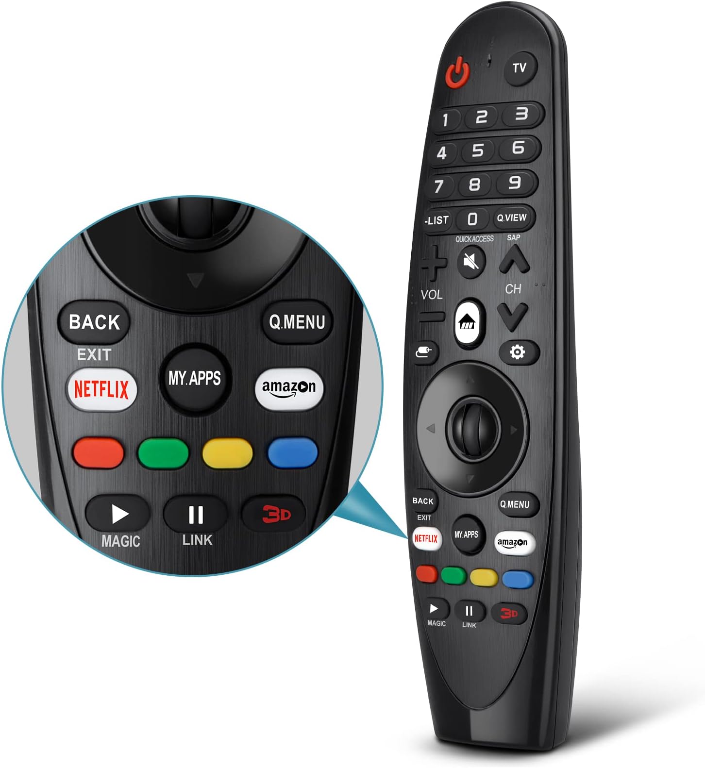 EWO'S Universal Remote Control for LG Smart TV Magic Remote Replacement, with Buttons for Netflix Prime Videoรฃโฌ NO Voice and Pointer Functionรฃโฌโ