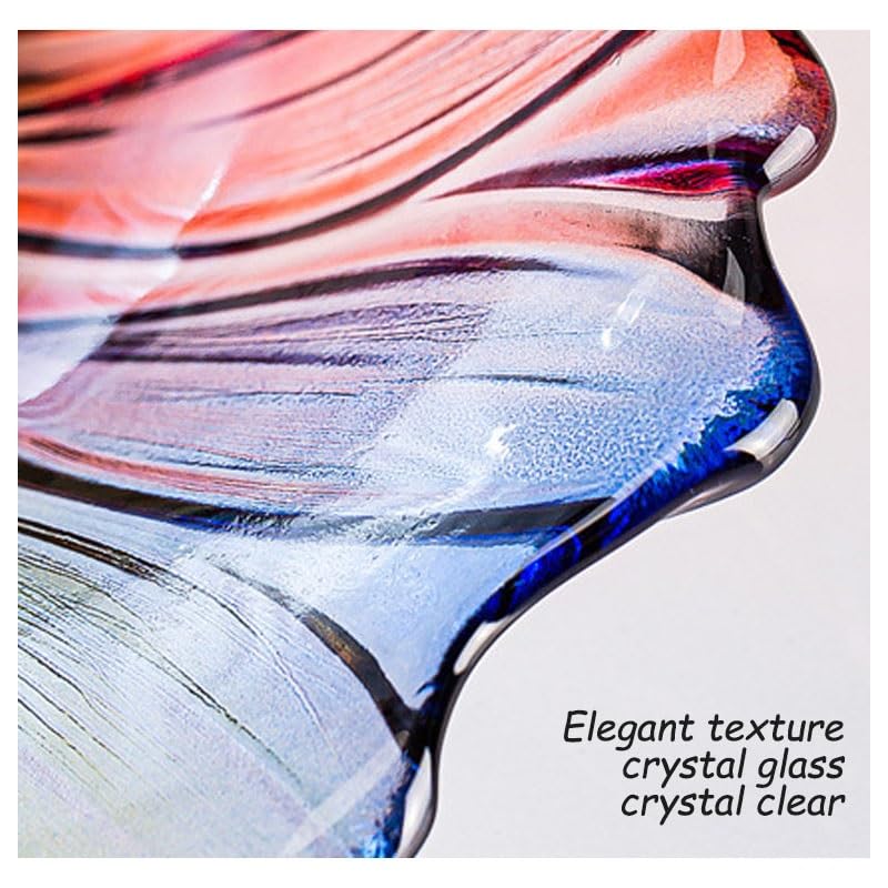 Plato decorativo de cristal con forma de flor para cocina, sala de estar, mesa de comedor, cesta de almacenamiento creativa para pan y aperitivos