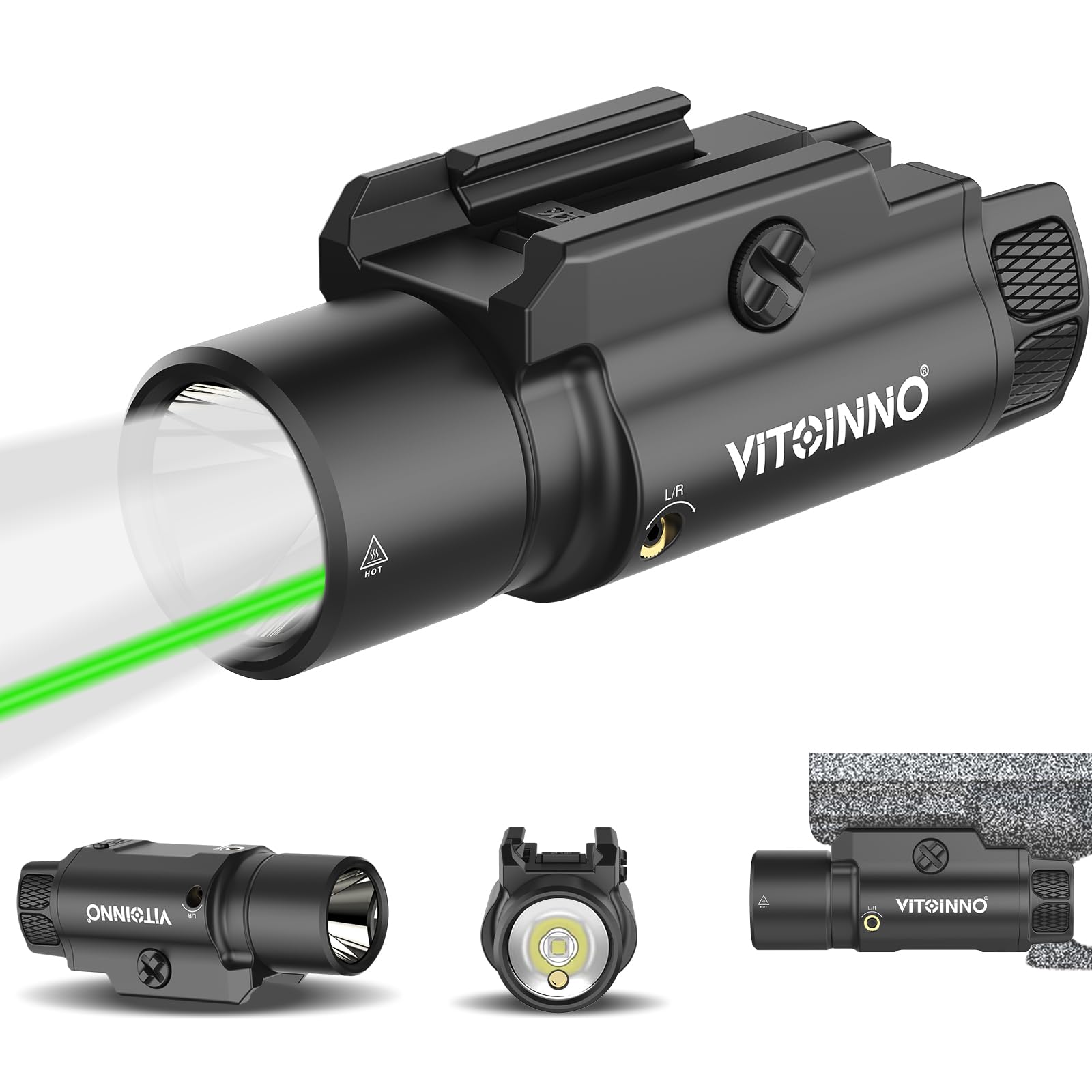 Amazon.com: VITOINNO 1750 Lumens Green Laser Light Combo,Pistol