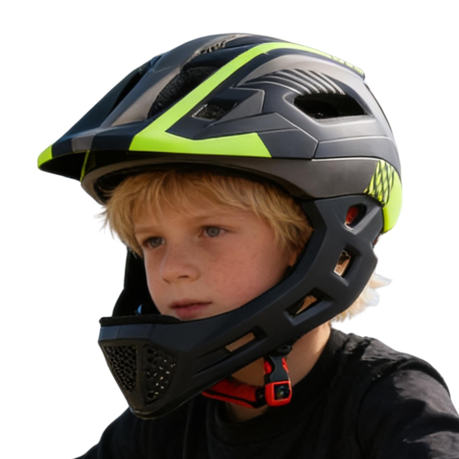 Casco integrale per bambini – Attrezzatura per equitazione, casco da bicicletta per attività all'aria aperta, design di sicurezza regolabile, leggero, resistente agli urti, equipaggiamento protettivo