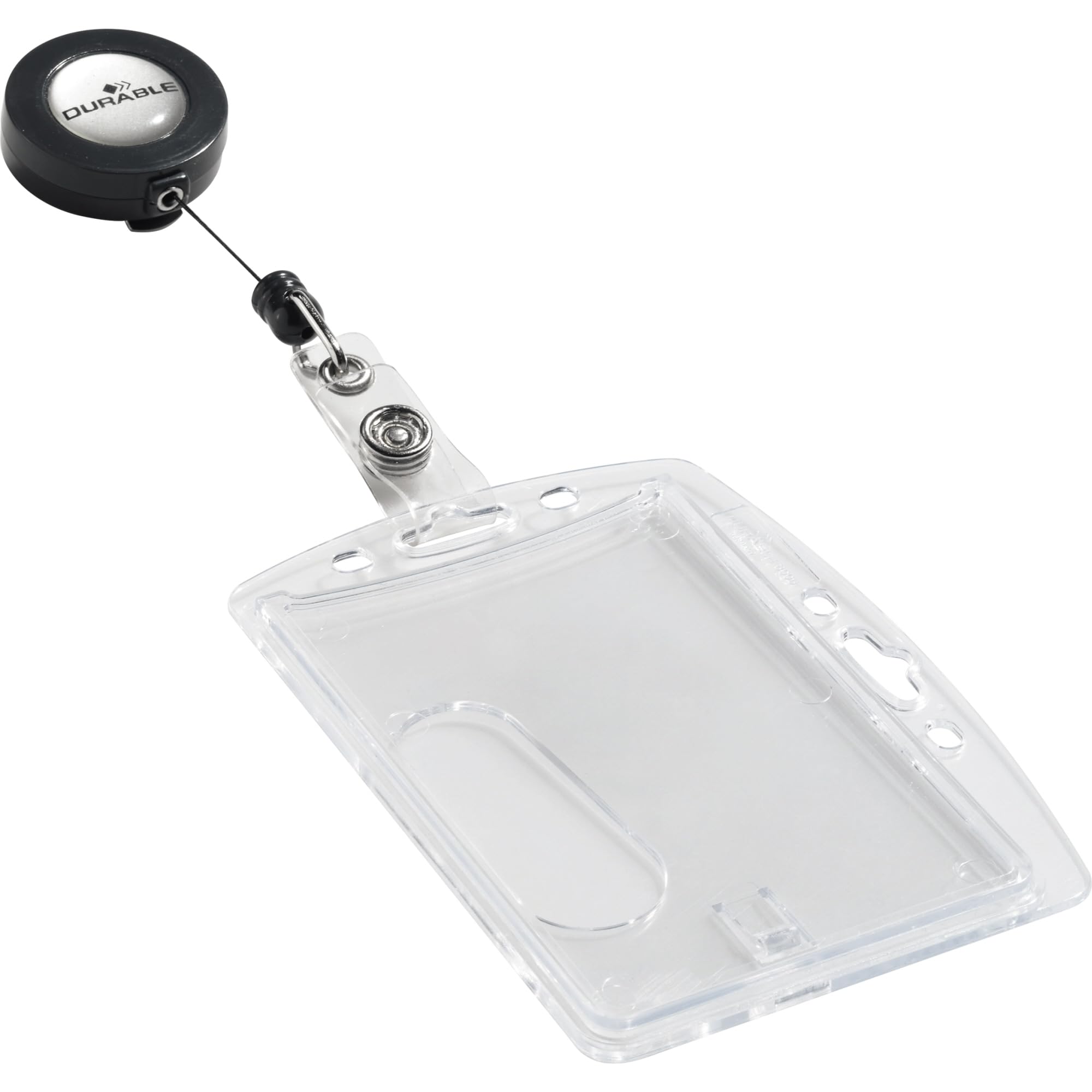 Funda para tarjeta, con correa retráctil, 85 x 54 mm, 10 unidades