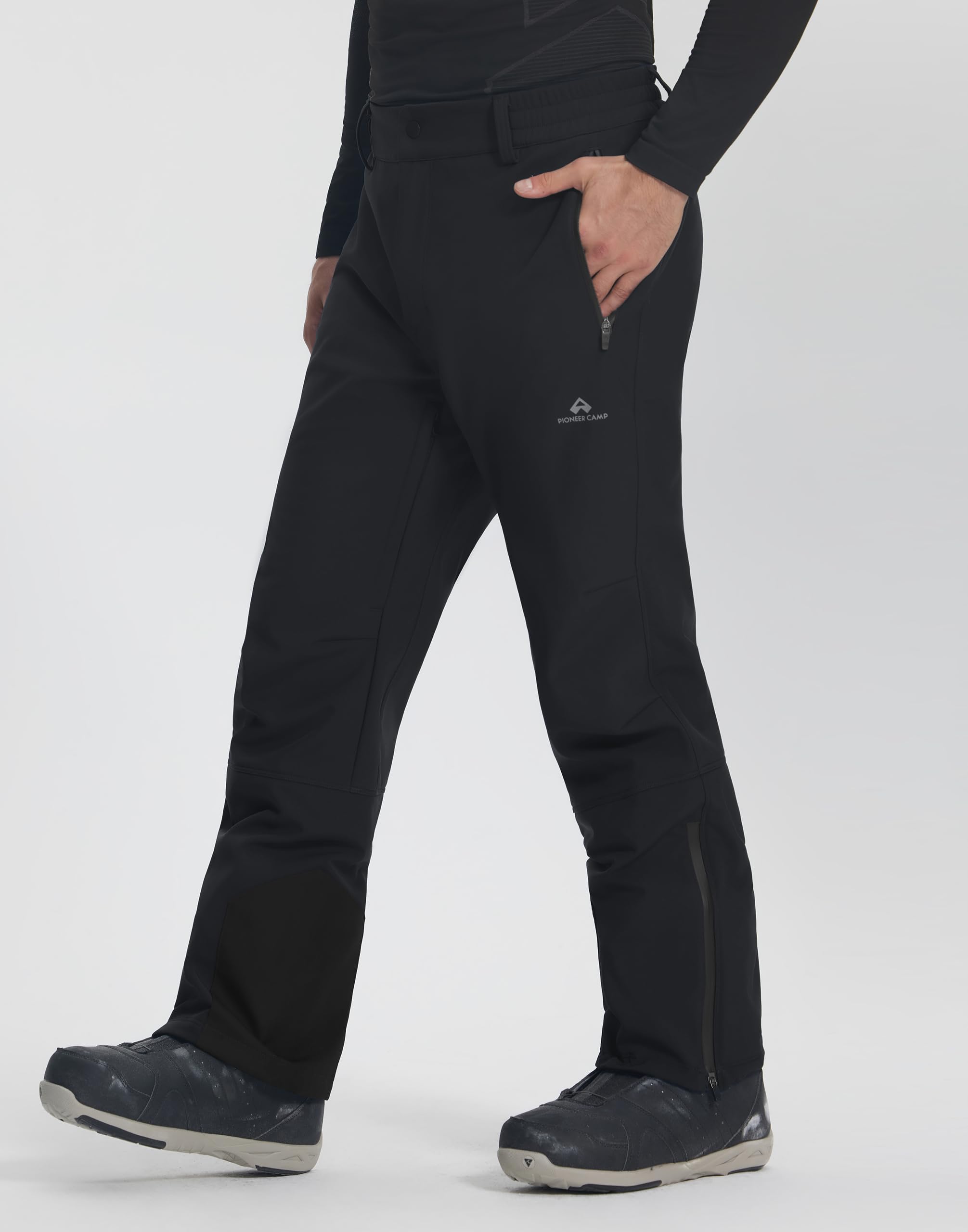 Pioneer Camp Skihose Herren 15000+MM H2O wasserdichte Schneehose Snowboardhose Winddichte Warme Gefütterte Softshellhose Winter Thermohose Ski Pants für Männer mit Schneefang
