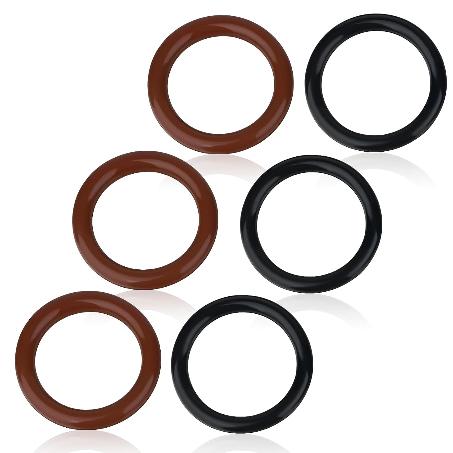 6PCS M29517 Oil Pump Pickup Tube O-Ring Seals for LS Engines 4.8L 5.3L 5.7L 6.0L 6.2L LS1(1997-2013)12584922 Engine Oil Pickup Tube Gasket Kit,3 Brown Fluororubber O Ring & 3 Black Nitrile Rubber Kit