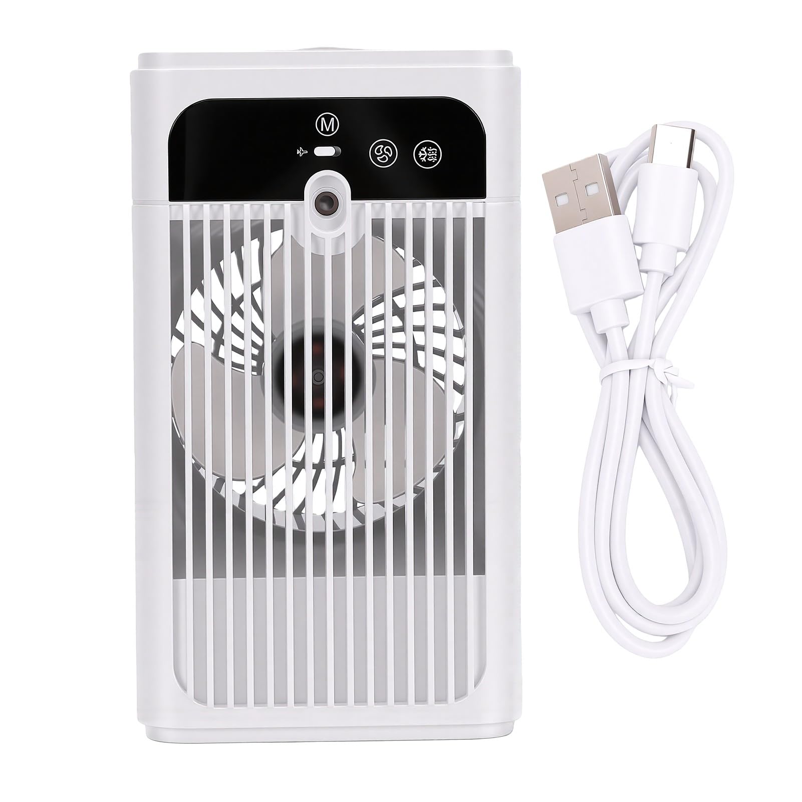 Ventilateur Brumisateur Rechargeable USB, Batterie 3000mAh
