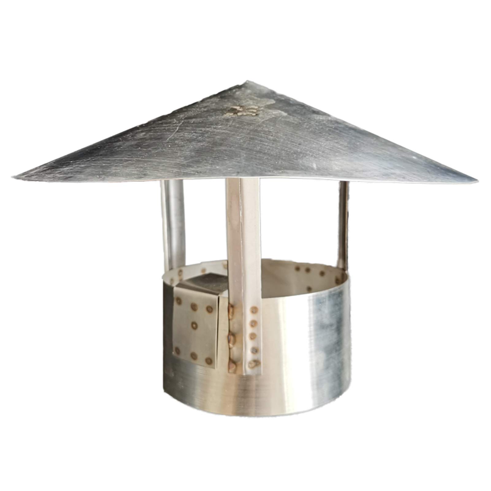 Acero Inoxidable Redondo sombrerete de Chimenea con Pájaro protección Lluvia Shield 150mm (5.9 Pulgada) - Techo Cubierta de conducto para Ventilación Mejorada y Wildlife Seguridad