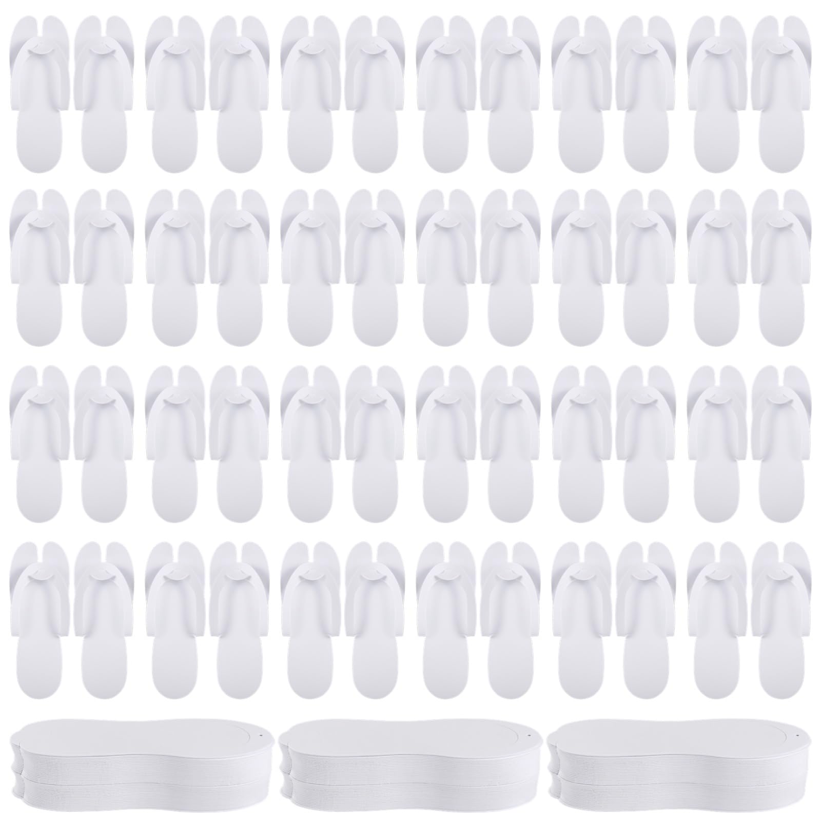 100 paia di pantofole usa e getta per pedicure, in EVA bianca, sandali da spa, pantofole per ospiti, per saloni di bellezza, hotel, viaggi, forniture per feste termali, leggere e facili da