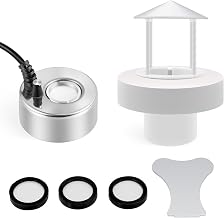 Mxmoonant 350ml/H Ultrasonic Mist Maker DC 24V | With Splash Guard and Float for Aquarium, Pond and Rock Garden (Complete Kit)