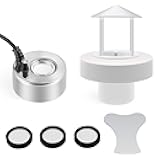 Mxmoonant 350ml/H Ultrasonic Mist Maker Fogger Metal Atomizer with Removable Splash Guard for Water Fountain Pond Pot Rockery Sink