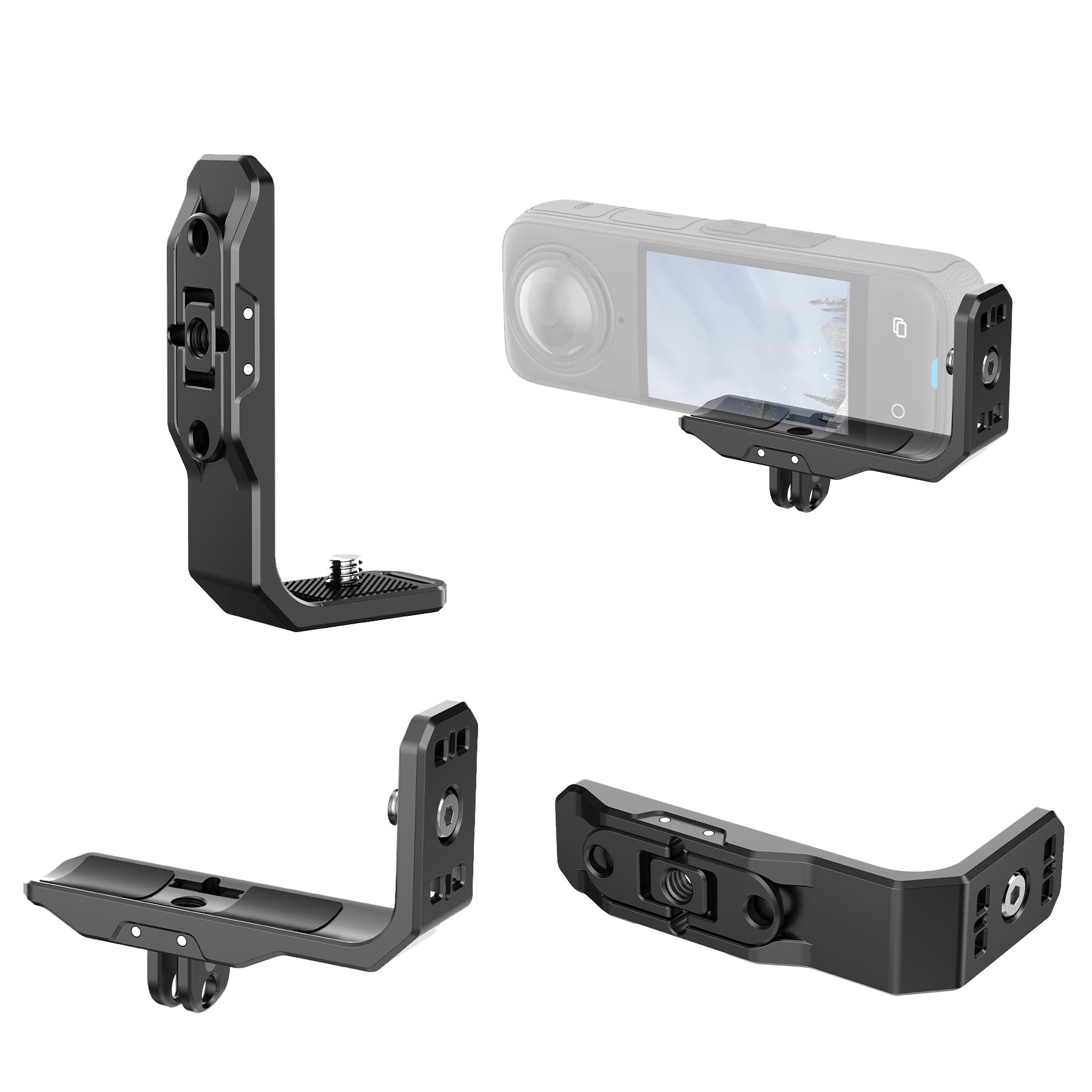 Higatful Compatible X4 Support Horizontal Pour Insta360 X4 - Adaptateur 90° Aluminium - Noir Adaptateur Aluminium 90 Degrés Higatful Compatible X4 Support Horizontal Pour Insta360 X4 - Adaptateur 90° Aluminium - Noir Adaptateur Aluminium 90 Degrés