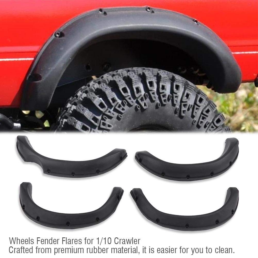 Dilwe Lot de 4 fusées d'ailes télécommandées en caoutchouc pour TF2 Échelle 1/10 Accessoire de voiture