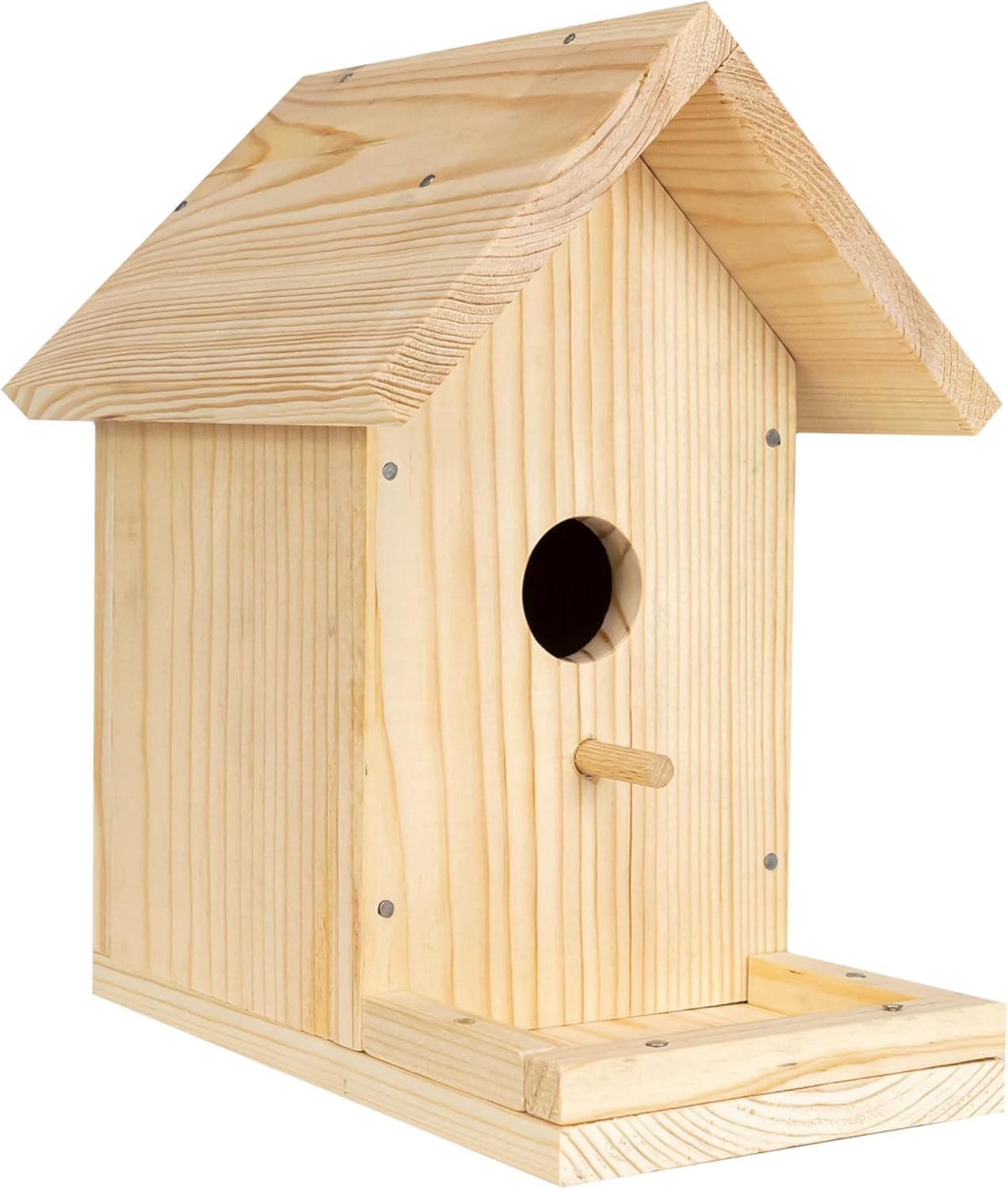 ITA DIY Nistkasten Skylark zum Zusammenbauen und Bemalen, Holz Bastelset für Kinder ab 7 Jahren, mit Hammer, Nägeln, Farben, 3 Pinseln & Schleifpapier, FSC®-zertifiziertes Holz