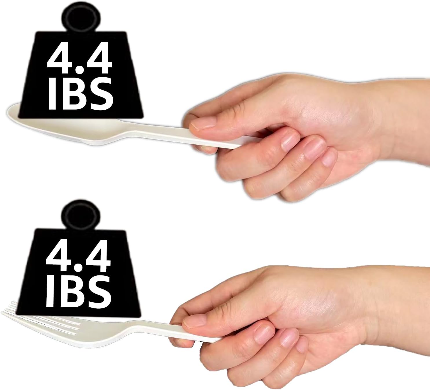 MISISIPI [7.1In 100Pcs] 100% Compostable Forks and Spoons Biodegradable Forks and Spoons HeavyDuty No Plastic Fork and Spoon Eco-friendly HeavyWeight Disposable Forks and Spoon Flatware Set - Image 6