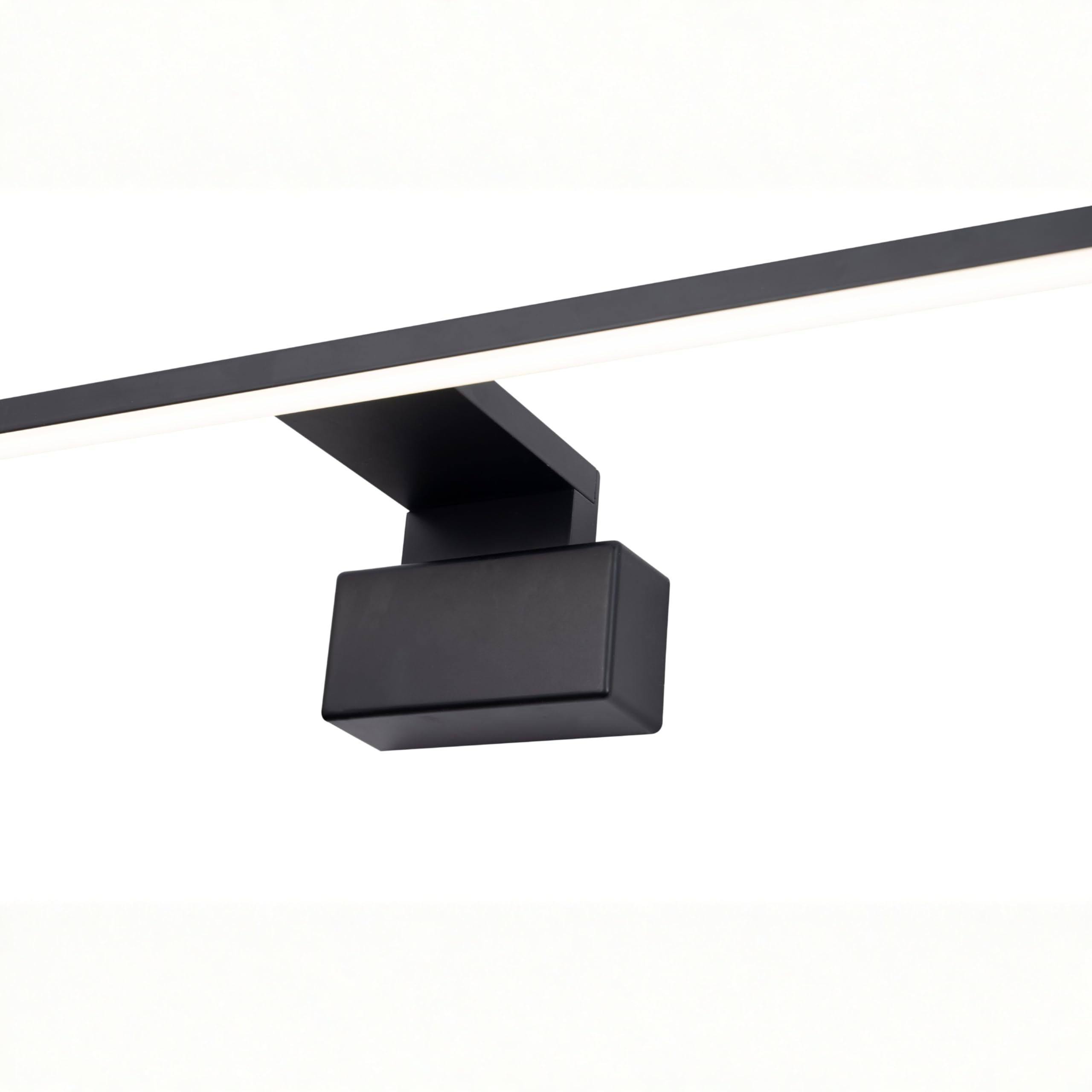 kalb LED Badleuchte Running Light 100 cm IP44 Spiegelleuchte mit Lichtlauf Effekt, 230V Badezimmerlampe für Wand oder Spiegelschrank, Schwarz/Chrom, 3000K/4000K (Schwarz, Neutralweiß)
