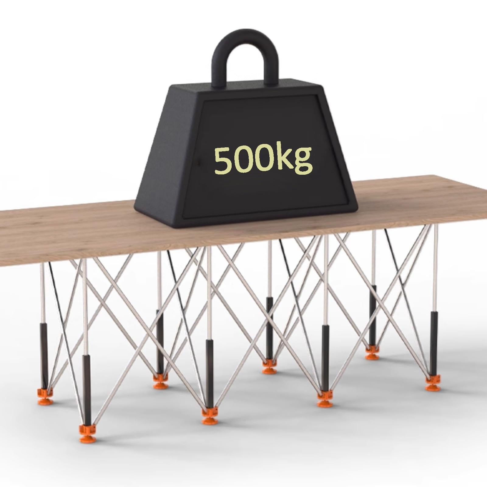 Banco de trabajo plegable resistente con caballete de metal, capacidad de carga de 200 a 500 kg, portátil y no requiere montaje, ideal para construcción y carpintería, mesa de trabajo móvil (10 patas)
