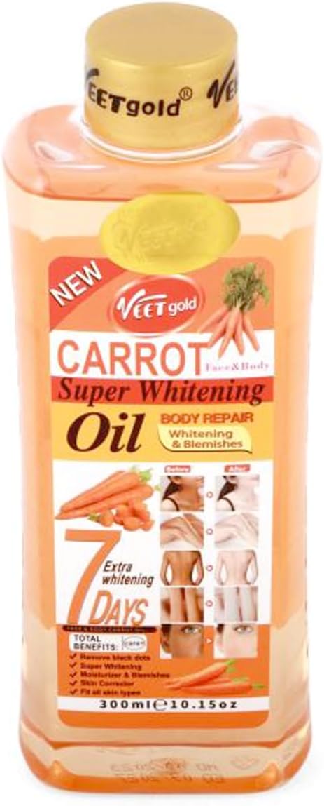 Carrot Super Whitening Body Repair Oil, 300ml