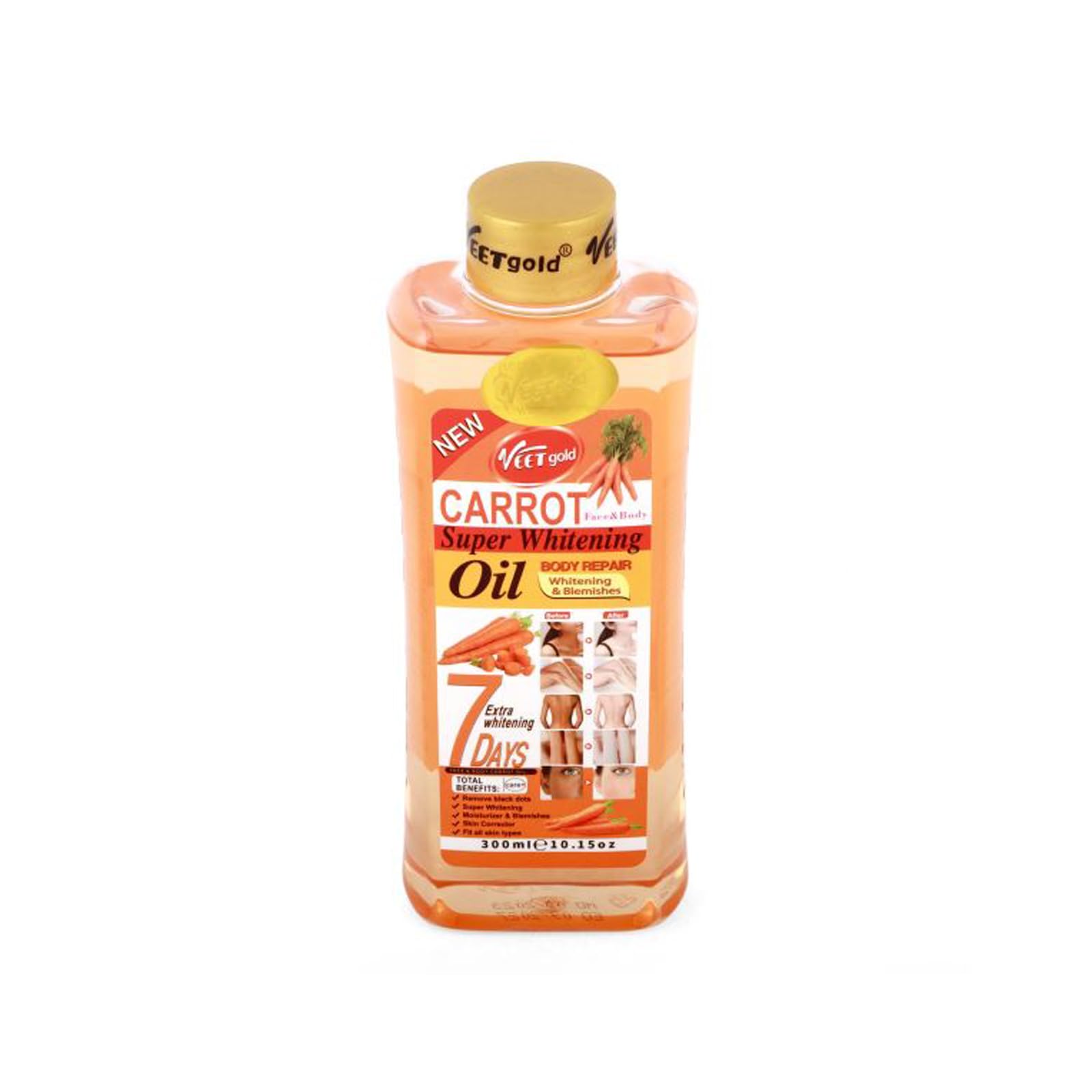 Carrot Super Whitening Body Repair Oil, 300ml