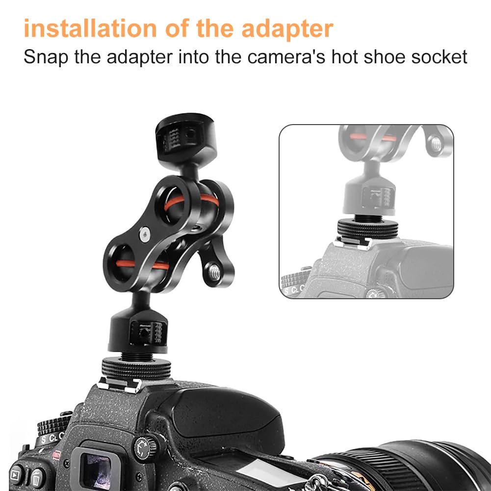Adapter do butów błyskawicznych - 1/4" adapter żeński do Hot Shoe, gwint statywu do stopki błyskowej