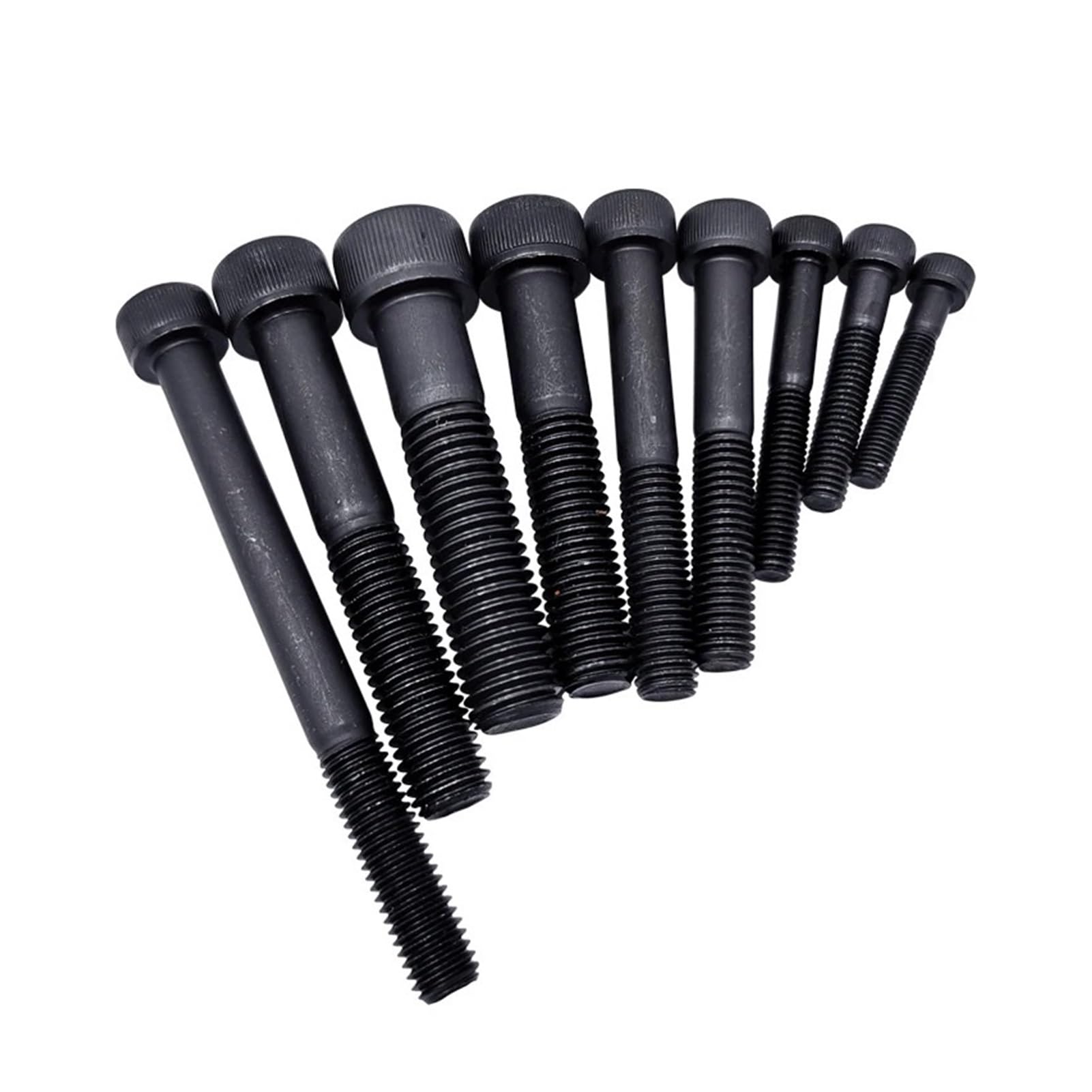 Set di viti, 10 pezzi M14 in acciaio nero grado 12.9 con esagono