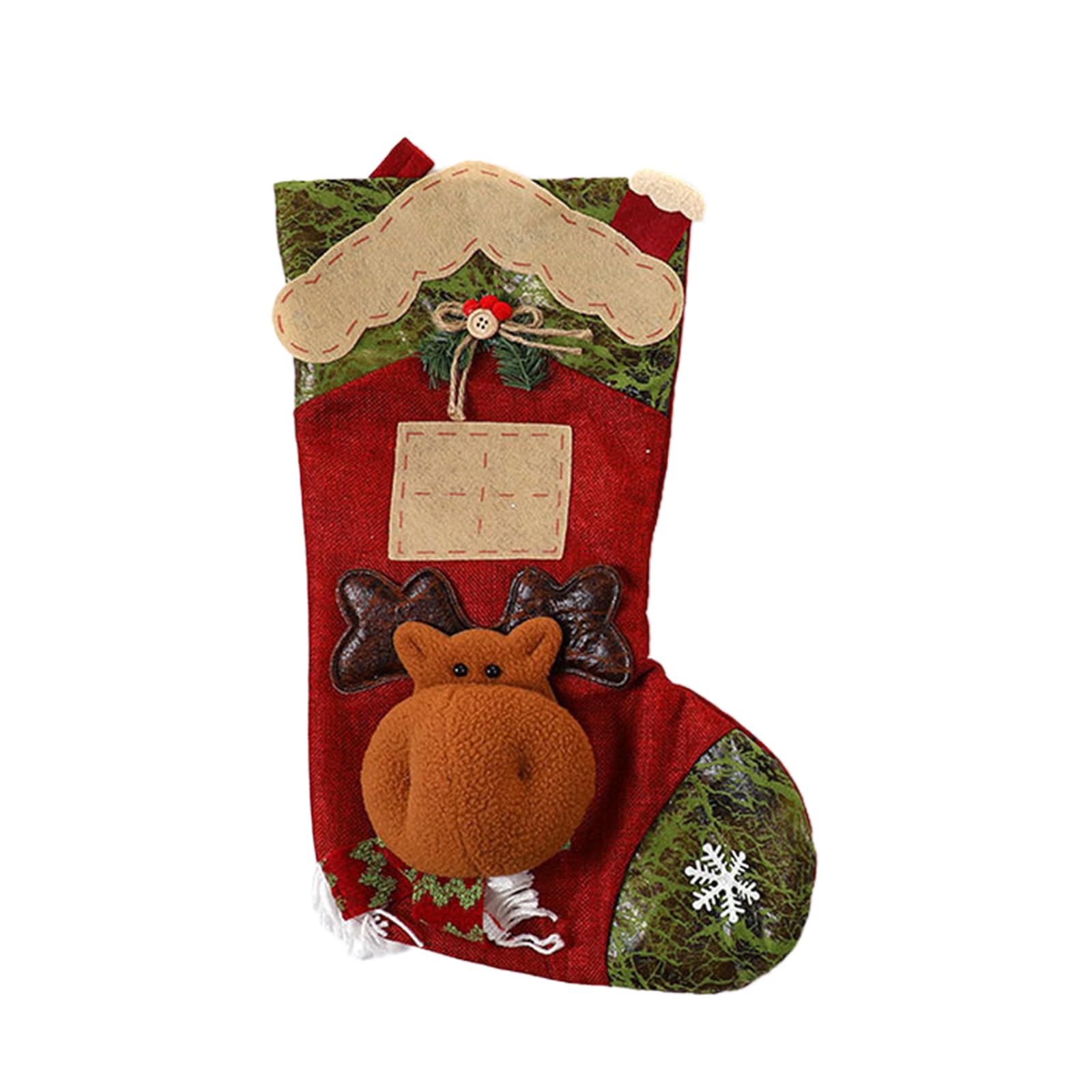 Buxuaaaa User Friendly Festival Sock Feature Large Storage Space and Reinforced Stitching Christmas Stocking Gift Bag