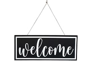 Wooden Welcome Sign for Front Door - Modern Home Decor
