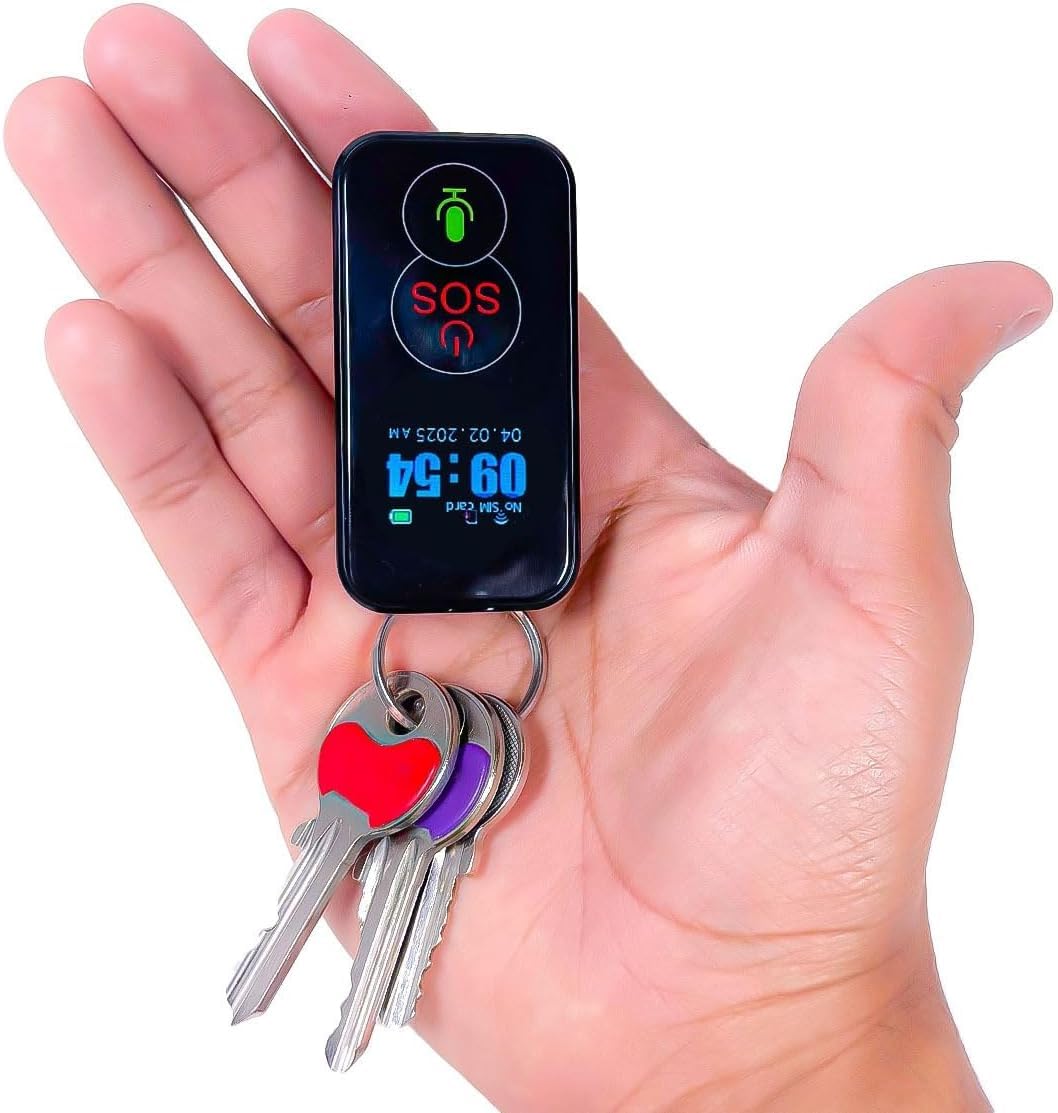 Llavero GPS/GSM 4G con Llamada de Emergencia SOS - Dispositivo de Seguridad Inteligente para Mujeres, Niños y Ancianos, con Localización en Tiempo Real y Alarma Caída SOS (FA-81)