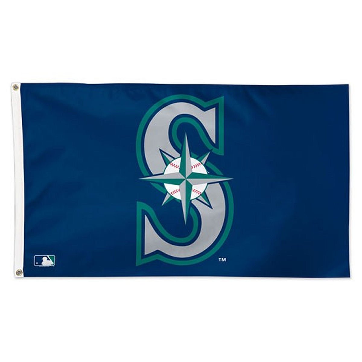 WinCraft MLB Seattle Mariners 01791115 Deluxe Flag, 3' x 5'