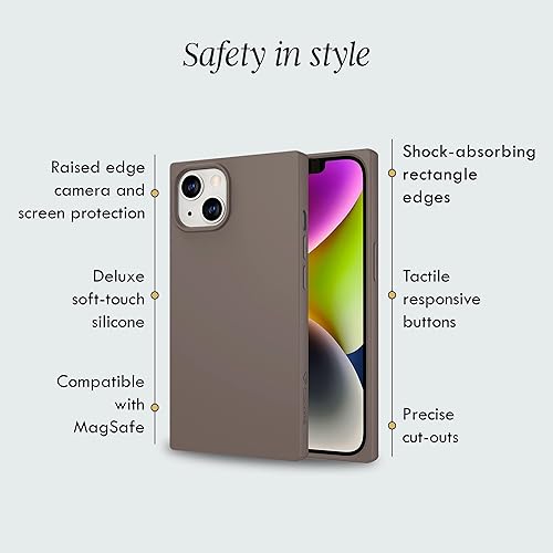 Miniatura 3 de Cocomii - Funda rectangular compatible con iPhone 13 - Compatible con MagSafe, silicona suave al tacto, forro de microfibra, mate, funda magnética