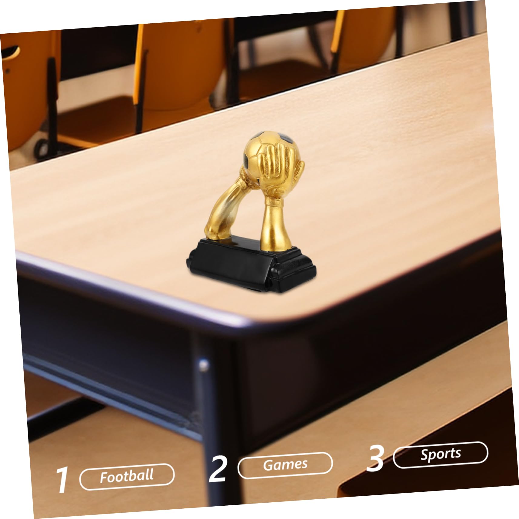 Fußball-trophäe Für Torhüter Goldene Auszeichnung Für Herausragende Leistungen Im Sport Robuste Resin-Konstruktion Für Wettbewerbe Und Turniere Ausgefallenes Design Mit