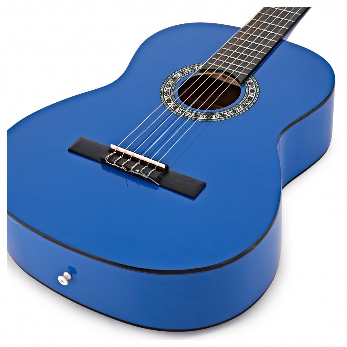 Pacchetto chitarra classica, Dark Blue, Gear4music | Include Custodia, Accordatore e Corde Aggiuntive, Corpo in Laminato Durevole, Tono Ricco e Incoraggiante