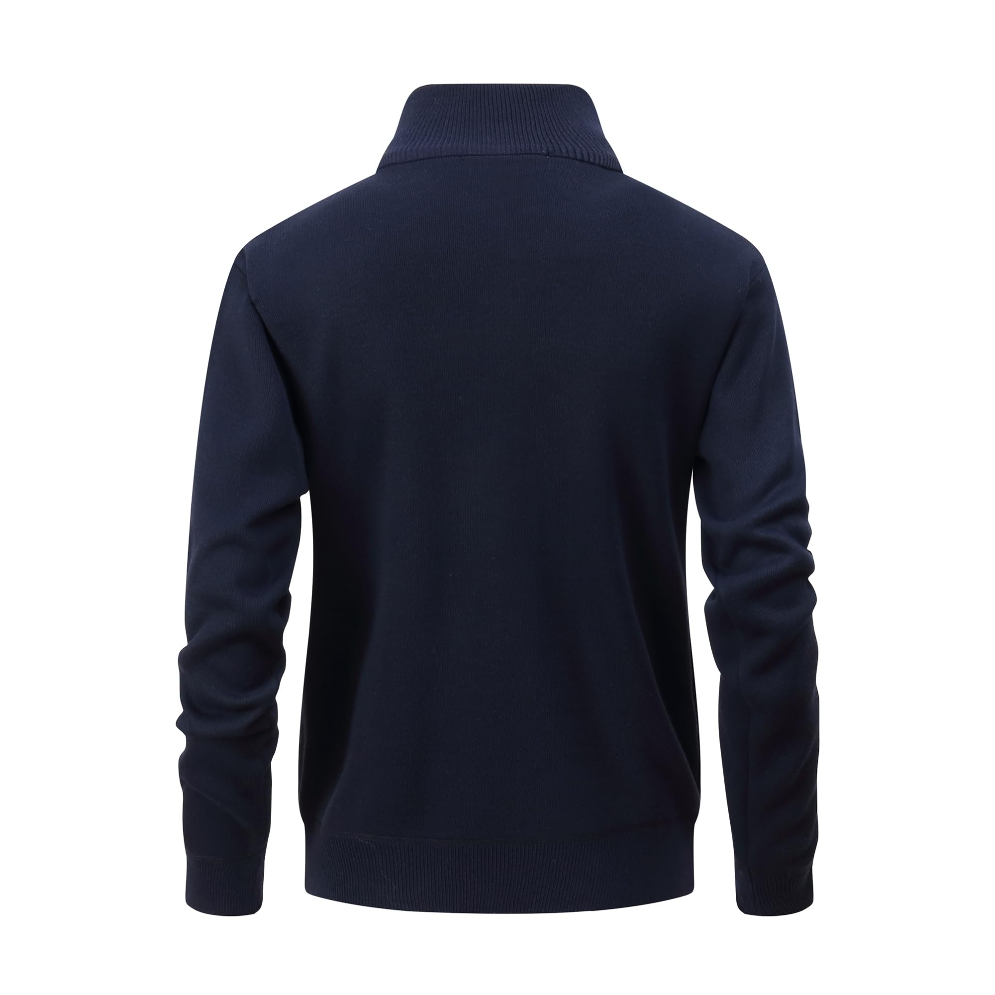 Cardigan da Uomo Maglione Invernale Stand Colletto Cardigan Imbottito Felpa Cappotto Lavorato a Maglia con 2 Tasche Maglione Manica Lunga Giacca Casual con Cerniera Intera