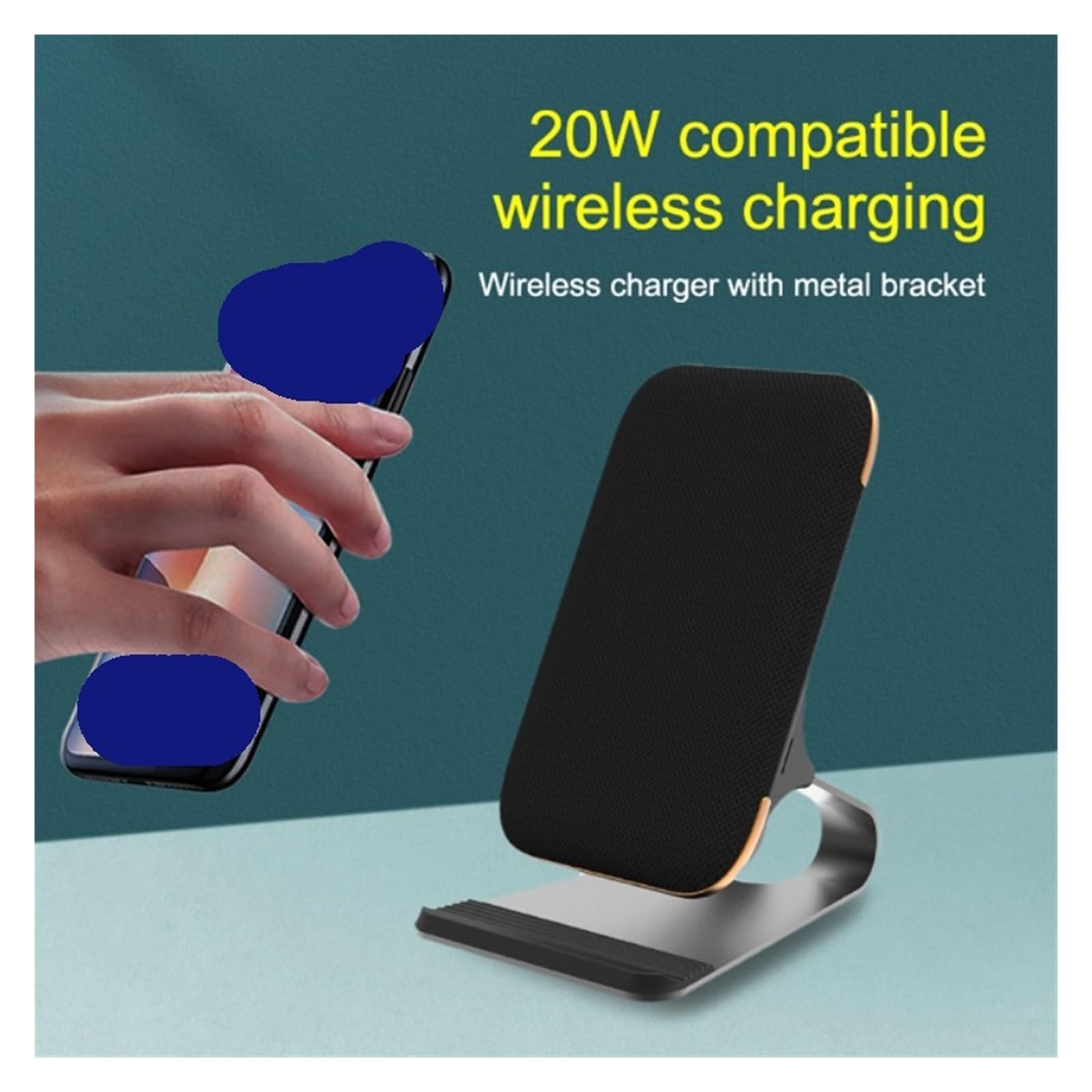 Chargeur sans Fil, Chargeur sans Fil Rapide 20 W - Support Vertical for téléphone Portable, Compatible avec la Plupart des appareils compatibles Qi(Black 20W)