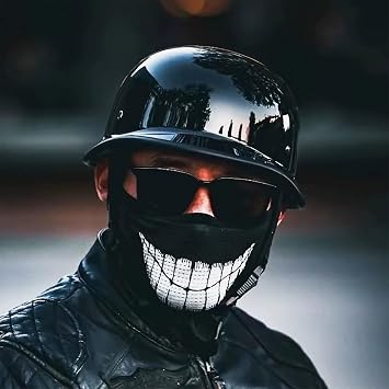 DOT Certified German Style Motorcycle Half Helmet, Vintage ABS Lightweight Helmet for Adults, Retro Half Face Helmet for Cruiser Scooter Chopper
