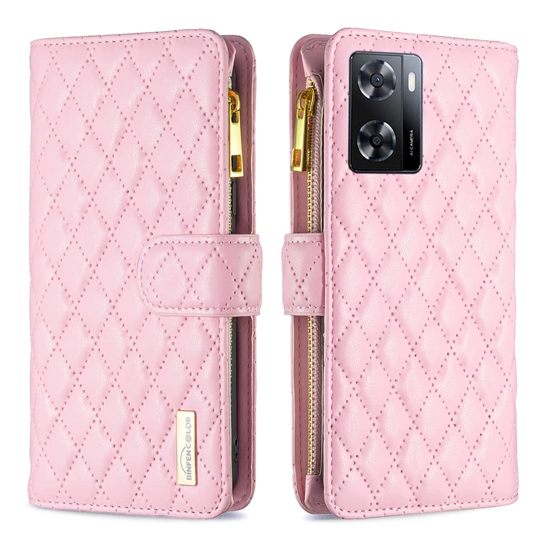 Custodia Portafoglio Con Cinturino Per OPPO A57S / A57 4G - Design Marmo, Pelle PU Con Slot E Supporto