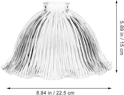 Miniatura 4 de CALLARON Cubierta de lámpara de cristal, cubierta de lámpara, pantalla de vidrio, pantalla colgante de repuesto para lámparas de mesa de pie