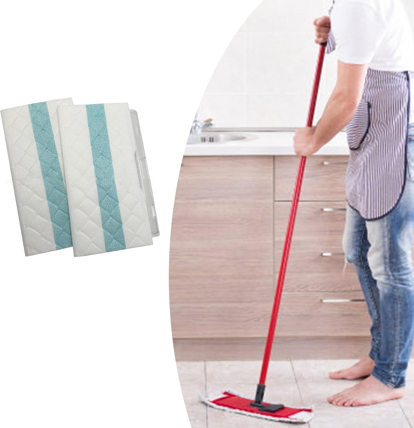 10Pieces Mop Refills Pad Perfectly for VM252 Pad Fast Floor Vacuum Replacement