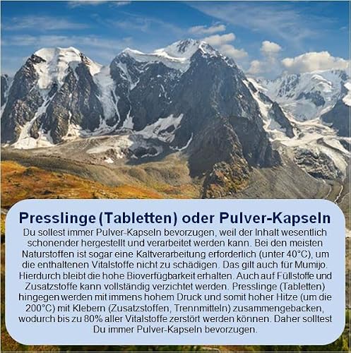 Mumijo Shilajit 120 Kapseln aus dem Himalaya Altai