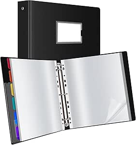 Raccoglitore Documenti Con 50 Buste A4 Trasparenti - Cartella Portadocumenti Ufficio - Foto 2