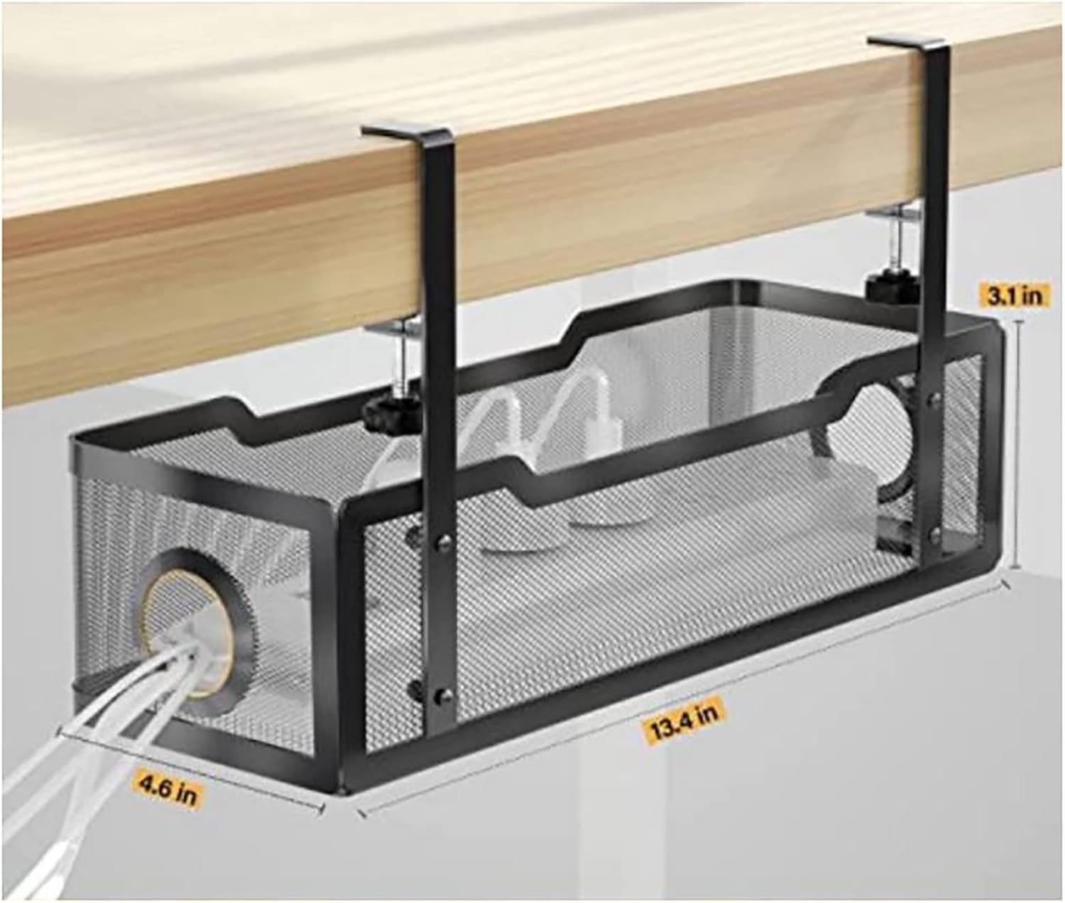 Kabel-Organizer unter dem Schreibtisch mit verstellbarer Ablage, keine Loch-Installation für Home Office Kabelmanagement