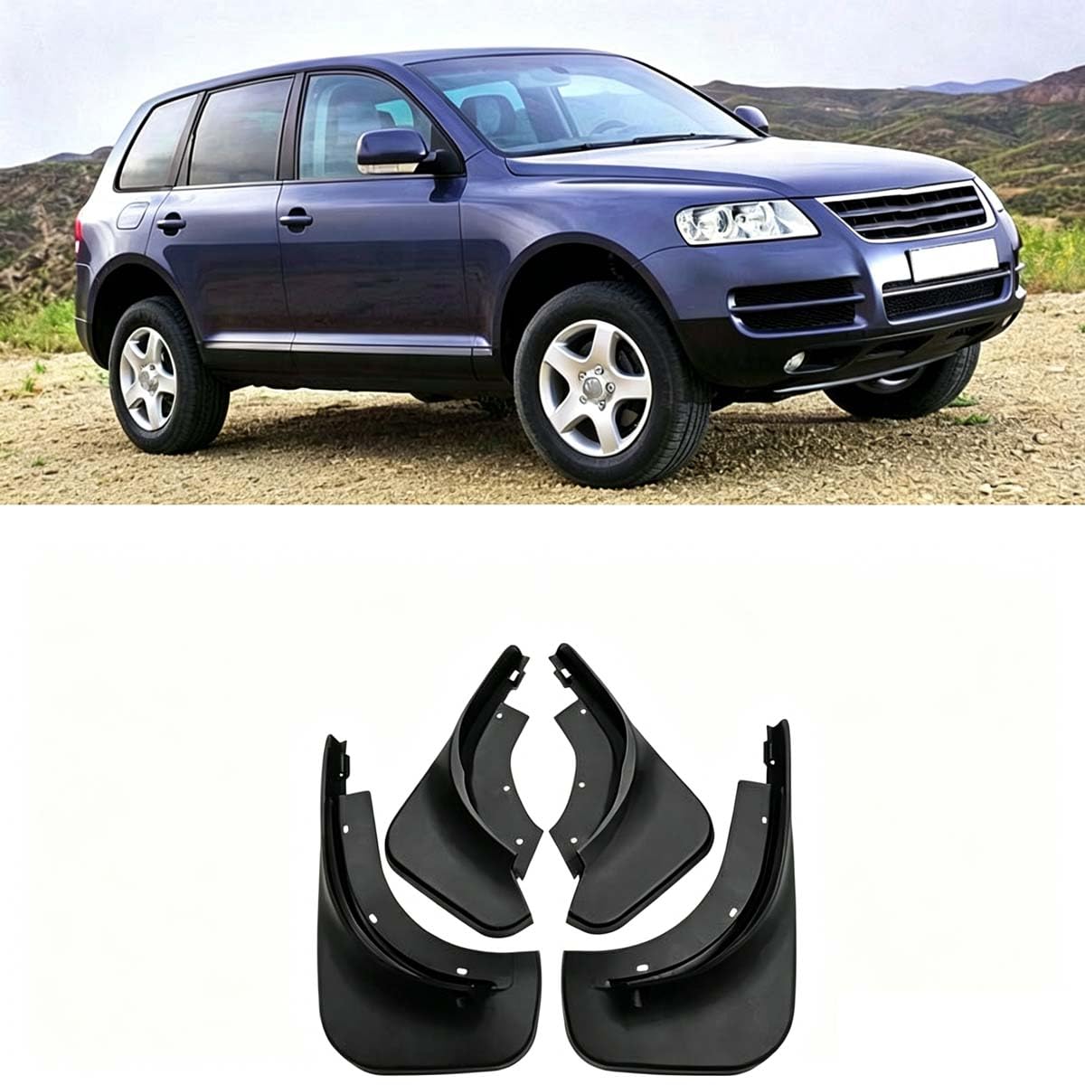 Garde-Boue pour Voiture VW Touareg 2005-2010 Bavette Auto